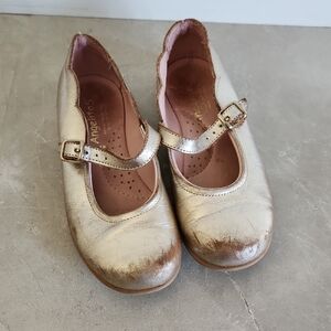 Gold Kids Mary Jane Shoes